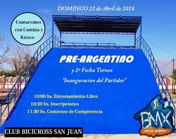 Comienza la Gran Fiesta – Este Domingo se Corre el Pre-Argentino de BMX. en el Circuito de Rawson